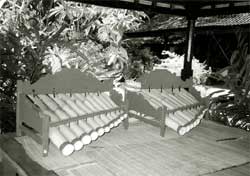 バリ島の竹の楽器